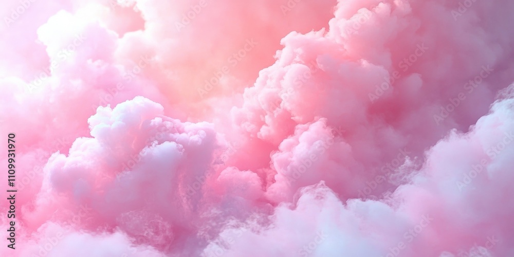 Soft Pastel Pink and White Clouds in a Dreamy Background for Tranquil and Serene Atmosphere Soft Pastel Pink and White Clouds in a Dreamy Background for Tranquil and Serene Atmosphere