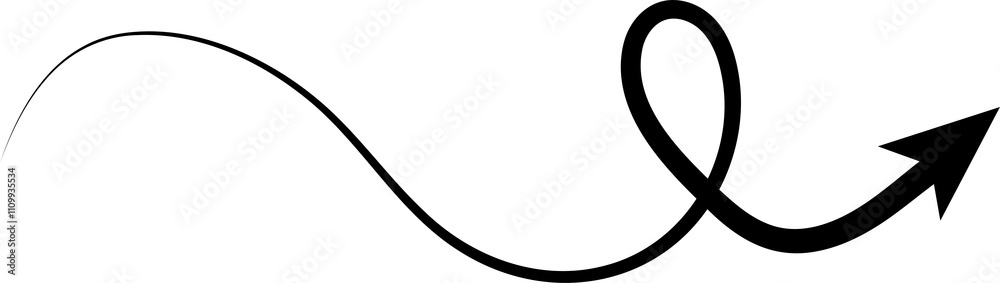 Arrows icons hand drawn, swirl, curve, wave Arrows icons hand drawn, swirl, curve, wave