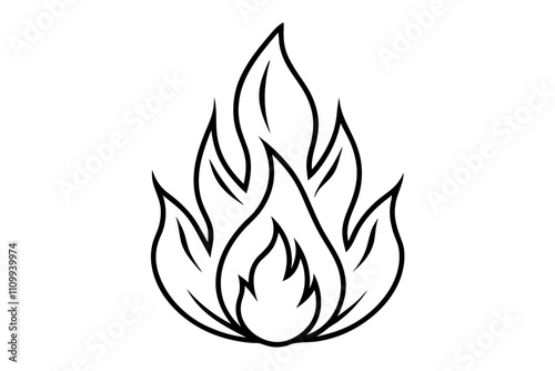 Collectible Fire | isolated vector silhouette illustration on white background