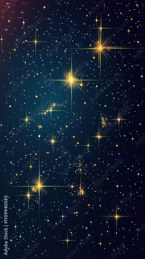 Fototapeta premium A starry night sky filled with shimmering stars and cosmic elements.