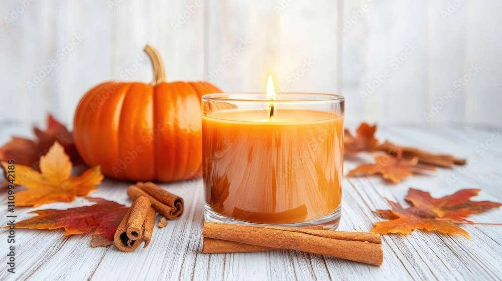 Autumn Celebration with Pumpkin and Candle Light Autumn Celebration with Pumpkin and Candle Light