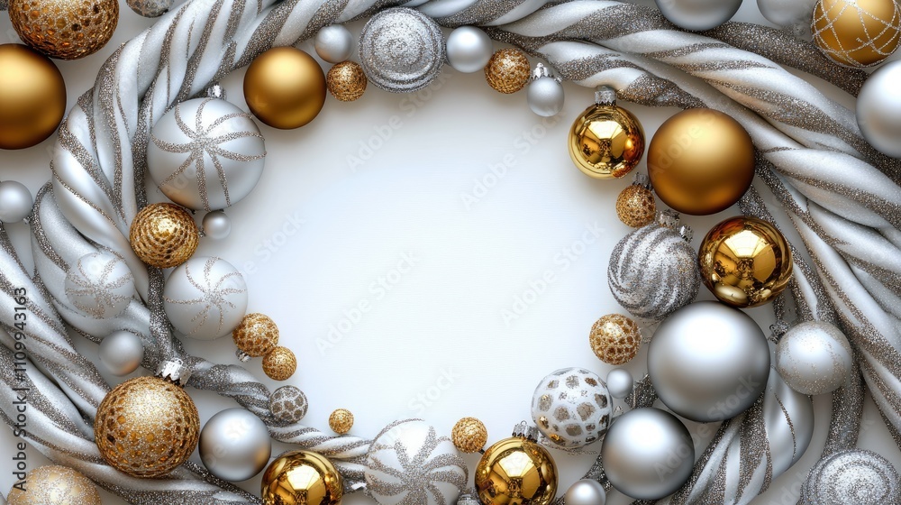 Elegant Christmas Ornament Wreath Decoration Elegant Christmas Ornament Wreath Decoration
