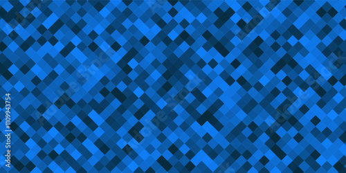 Digital monochrome azure blue camouflage seamless pattern. Abstract military geometric modern night camo background. Vector illustration.