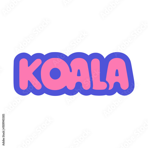 Canvas Print koala animal sticker trendy lifestyle vector illustration template design