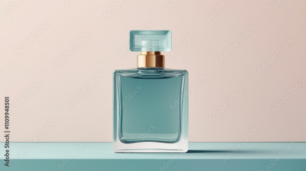 Elegant Perfume Bottle on a Minimalist Background Elegant Perfume Bottle on a Minimalist Background