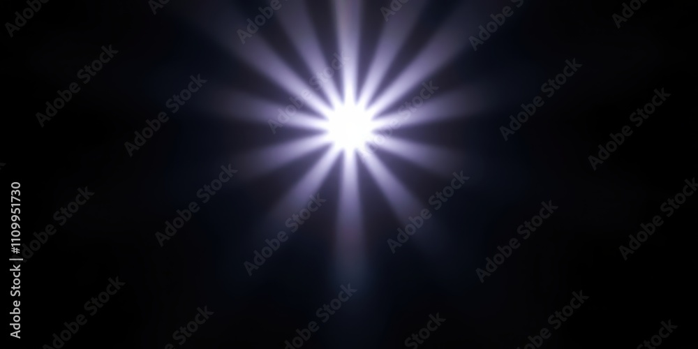 Obraz premium Abstract Bright White Light Radiating Outwards From a Central Point Against a Deep Black Background