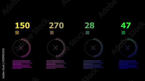 HUD Finance Display. Futuristic screen with animated digital graphs, charts, computer data and more. Great video to use in any economy, financial, technology or futuristic