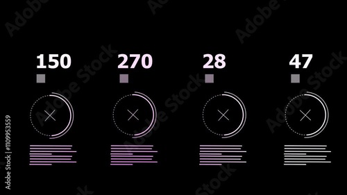 HUD Finance Display. Futuristic screen with animated digital graphs, charts, computer data and more. Great video to use in any economy, financial, technology or futuristic