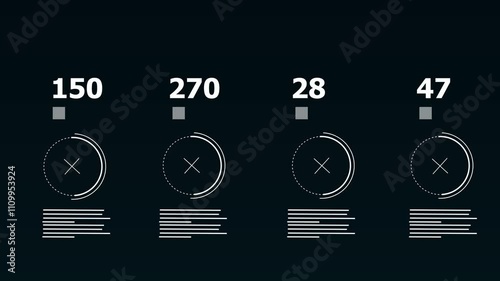 HUD Finance Display. Futuristic screen with animated digital graphs, charts, computer data and more. Great video to use in any economy, financial, technology or futuristic