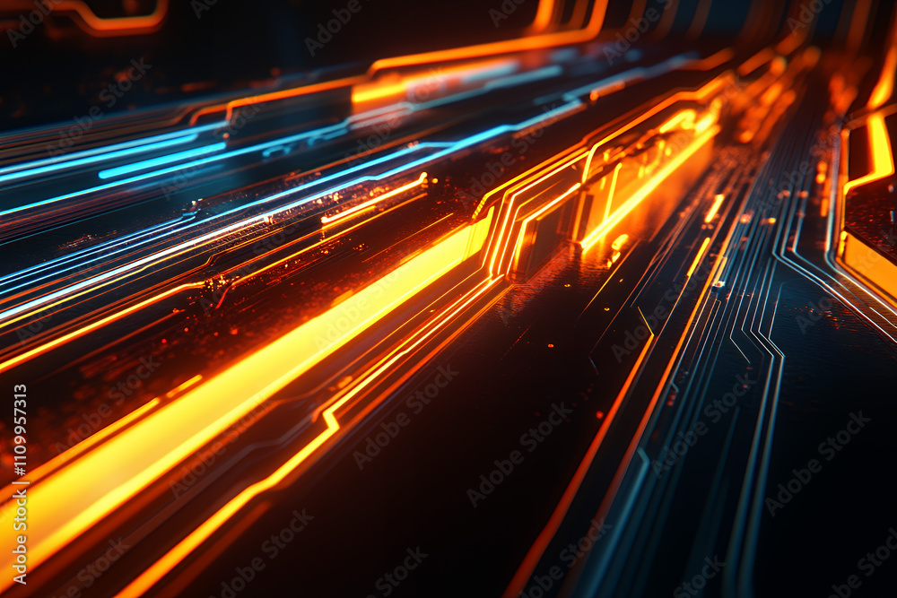 Digital Highway: 3D Abstract Pathway