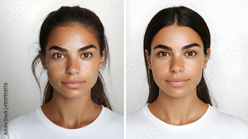 Before & After Woman's Clear Skin Transformation with Skincare