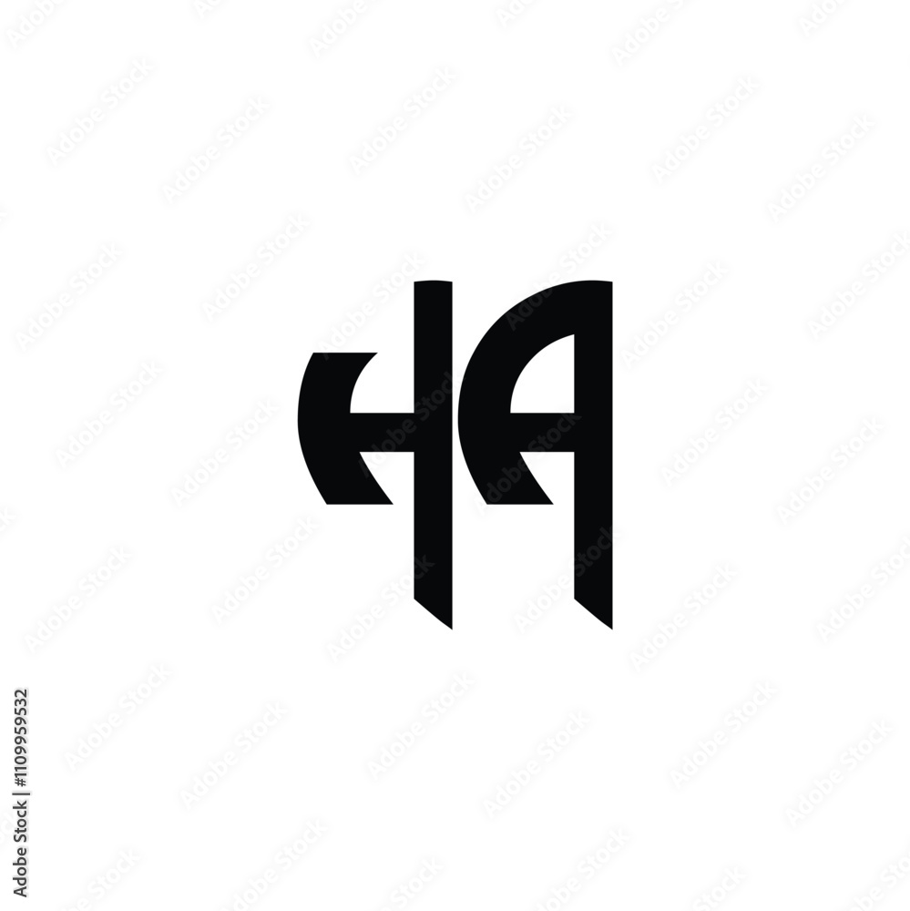 HA monogram logo design letter text name symbol monochrome logotype alphabet character simple logo HA monogram logo design letter text name symbol monochrome logotype alphabet character simple logo