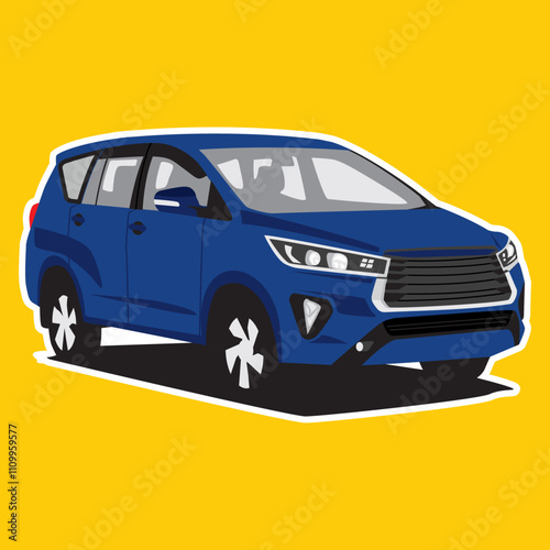 MPV car premium cartoon vector photo