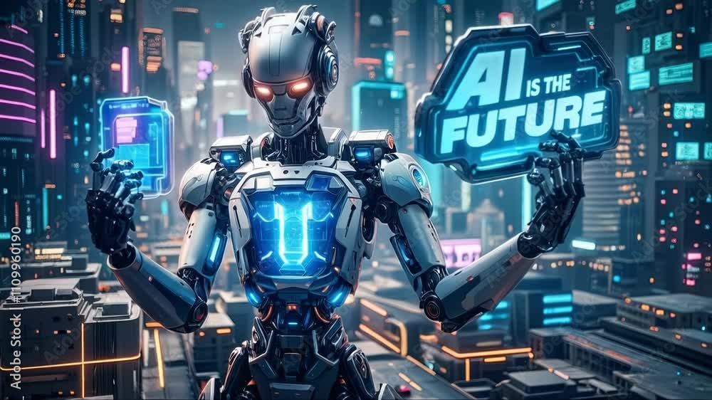 AI is the Future, Robot cyborg technology futuristic artificial intelligence machine, Futuristic Ai background AI is the Future, Robot cyborg technology futuristic artificial intelligence machine, Futuristic Ai background