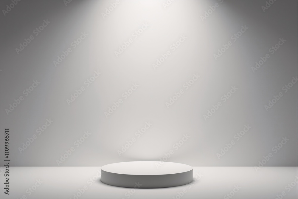 Minimalist White Pedestal Display Product Presentation Studio Background Clean Platform Minimalist White Pedestal Display Product Presentation Studio Background Clean Platform