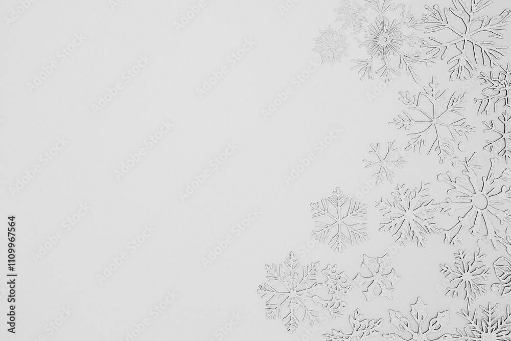 冬の雪の結晶デザイン | 氷の結晶背景 | 優雅なブルートーンの冬模様
