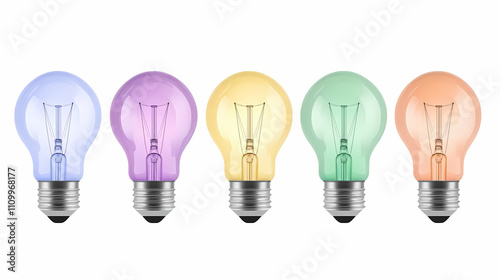 Incandescent light bulb. Illuminated. Illustration