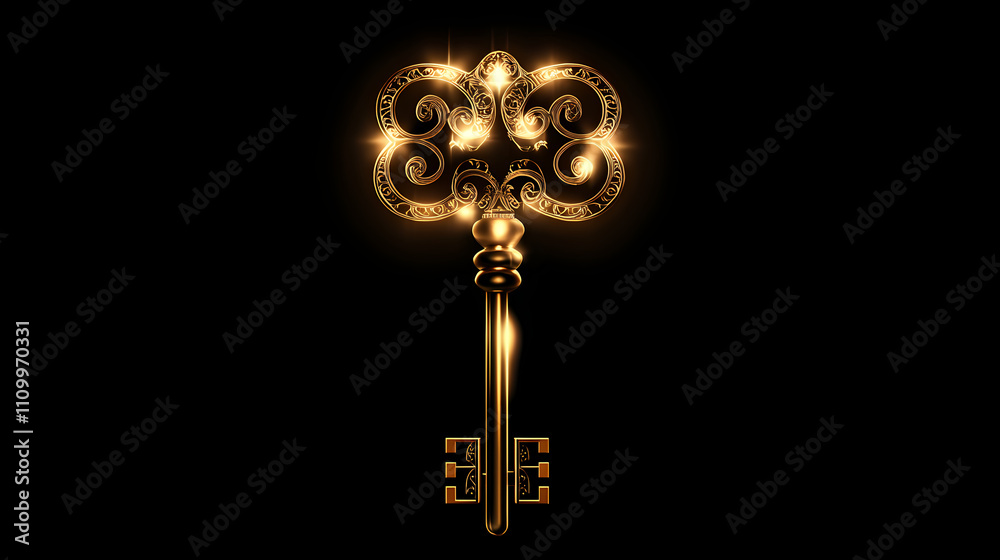 Antique brass key illuminated against black background showcasing intricate design mystery and history in vintage decor unlocking secrets and possibilities. Illuminated. Illustration Antique brass key illuminated against black background showcasing intricate design mystery and history in vintage decor unlocking secrets and possibilities. Illuminated. Illustration