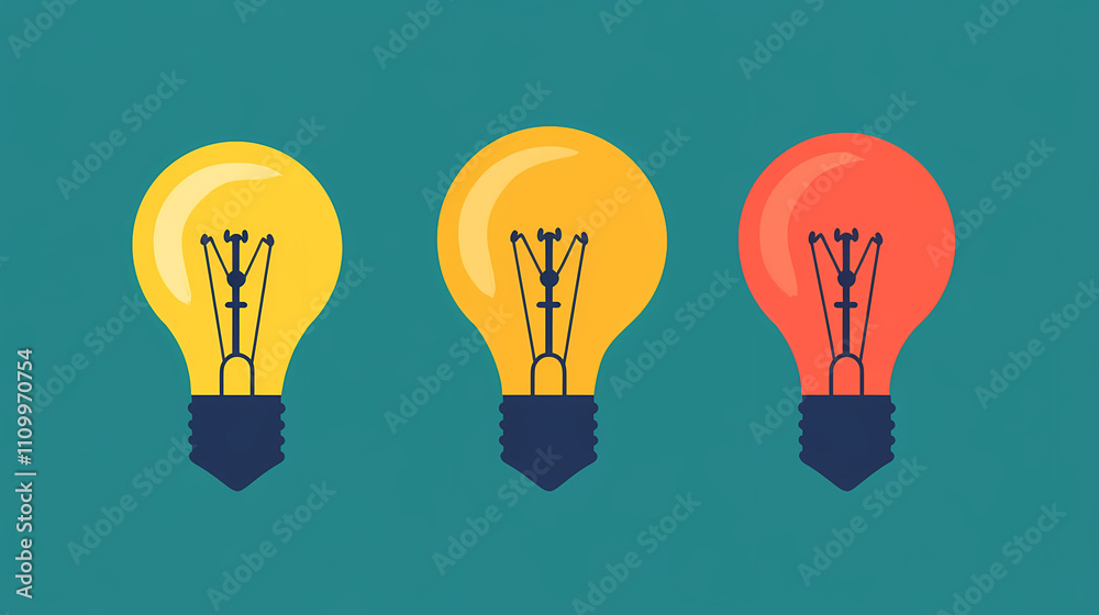 Bright light bulb. Illuminated. Illustration Bright light bulb. Illuminated. Illustration