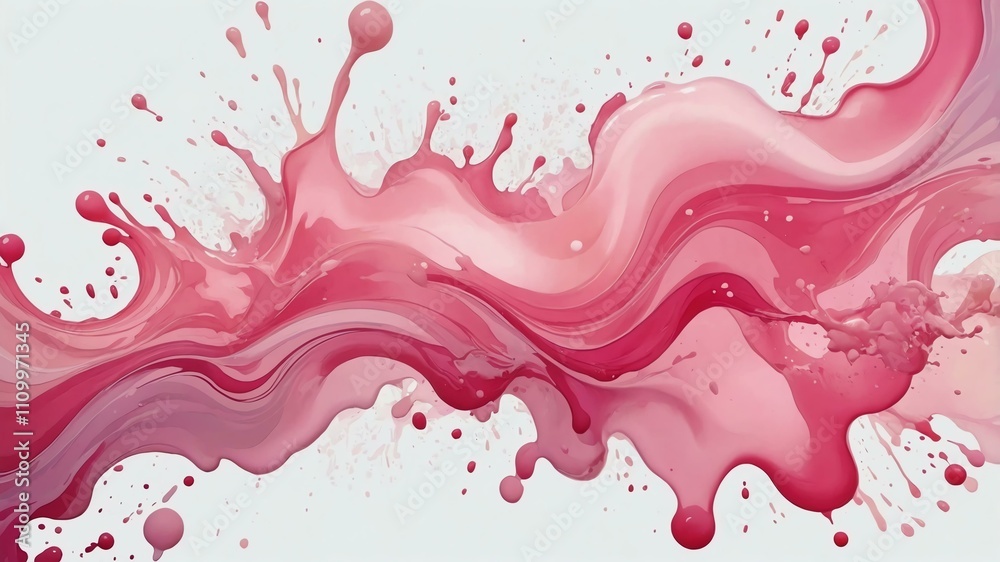 abstract pink liquid splash isolated on a white background abstract pink liquid splash isolated on a white background