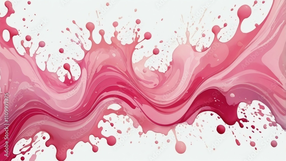 abstract pink liquid splash isolated on a white background abstract pink liquid splash isolated on a white background