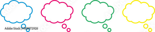 Speech and thought bubbles 