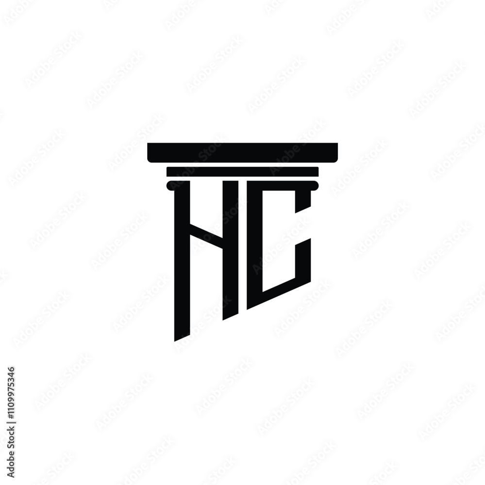 HC monogram logo design letter text name symbol monochrome logotype alphabet character simple logo HC monogram logo design letter text name symbol monochrome logotype alphabet character simple logo