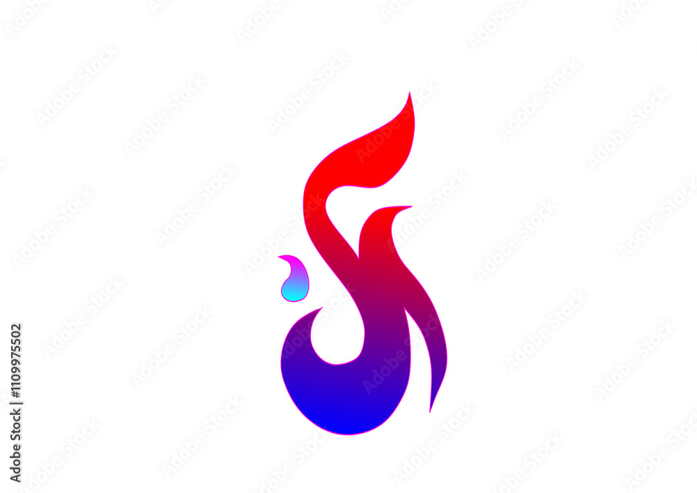 Obraz premium Fire colorful vector design