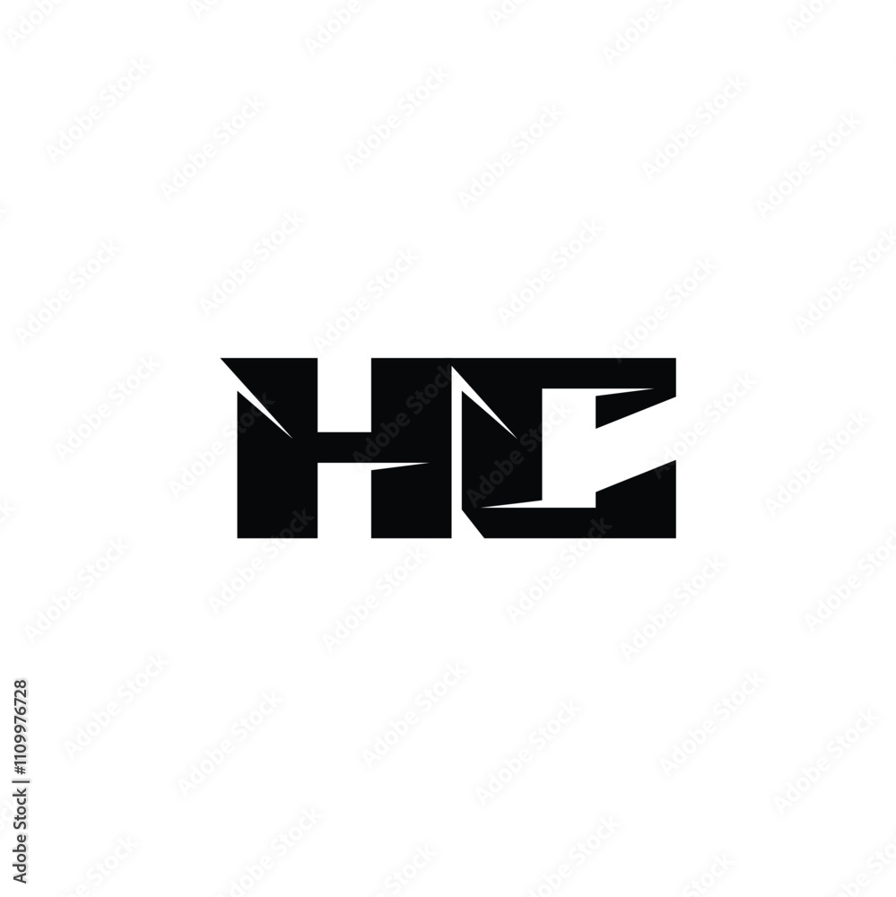 HC monogram logo design letter text name symbol monochrome logotype alphabet character simple logo HC monogram logo design letter text name symbol monochrome logotype alphabet character simple logo