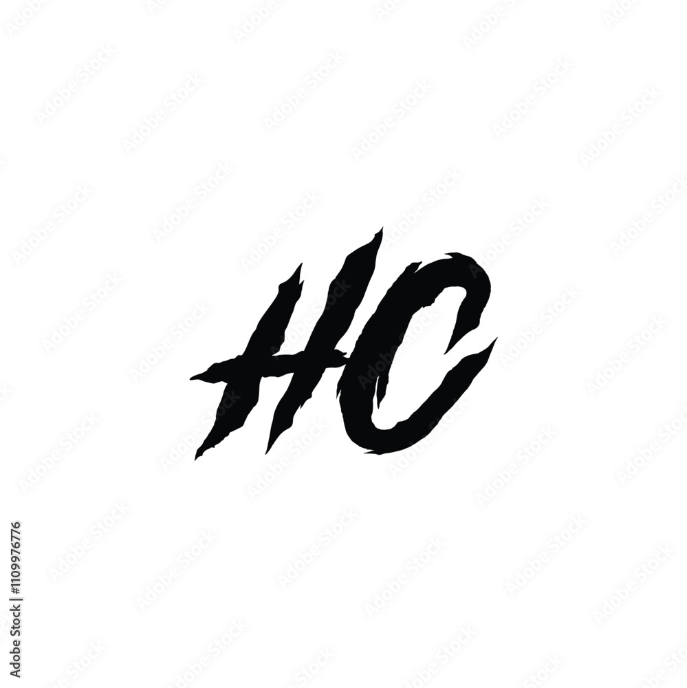 HC monogram logo design letter text name symbol monochrome logotype alphabet character simple logo HC monogram logo design letter text name symbol monochrome logotype alphabet character simple logo