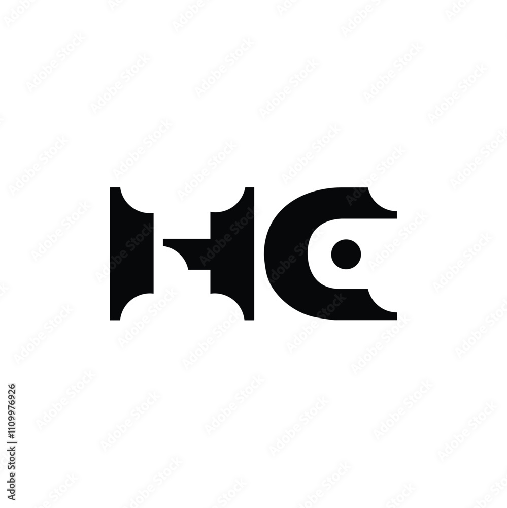 HC monogram logo design letter text name symbol monochrome logotype alphabet character simple logo HC monogram logo design letter text name symbol monochrome logotype alphabet character simple logo