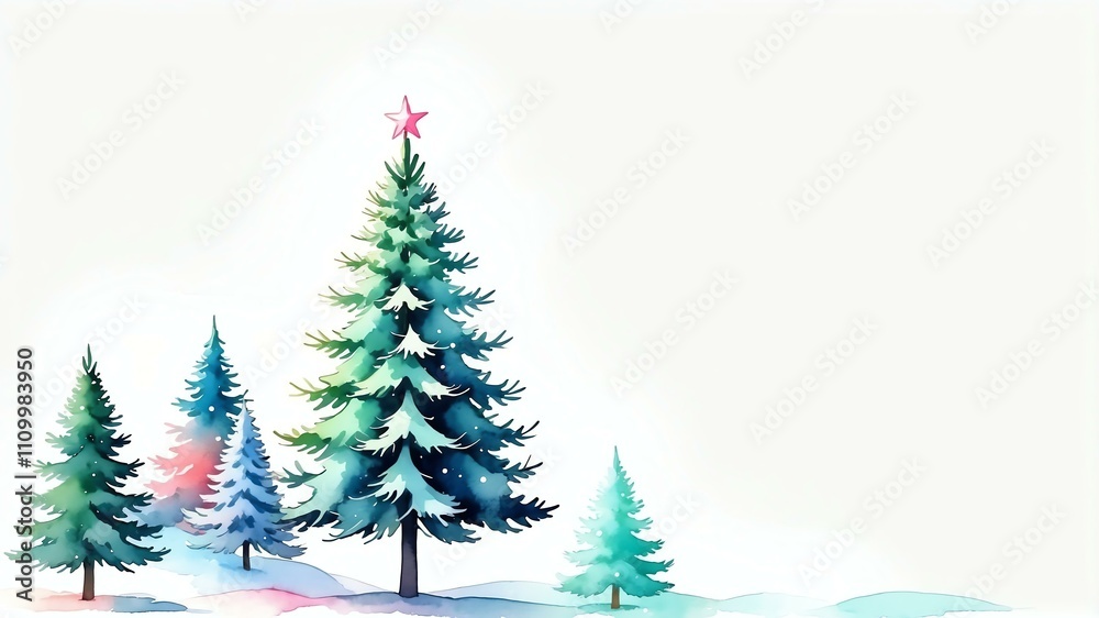Christmas fir tree isolated on a white background with space for text Christmas fir tree isolated on a white background with space for text