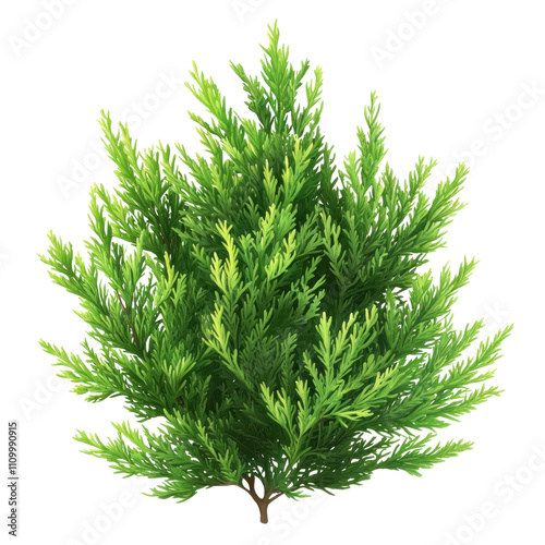 A lush green shrub with vibrant foliage, perfect for adding a touch of nature to any design or landscape. Ideal for gardening and landscaping projects. photo