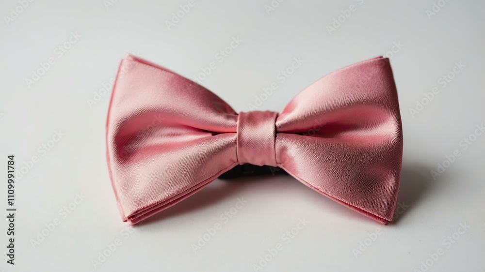 Close-up of a pink bow tie on a white background Close-up of a pink bow tie on a white background