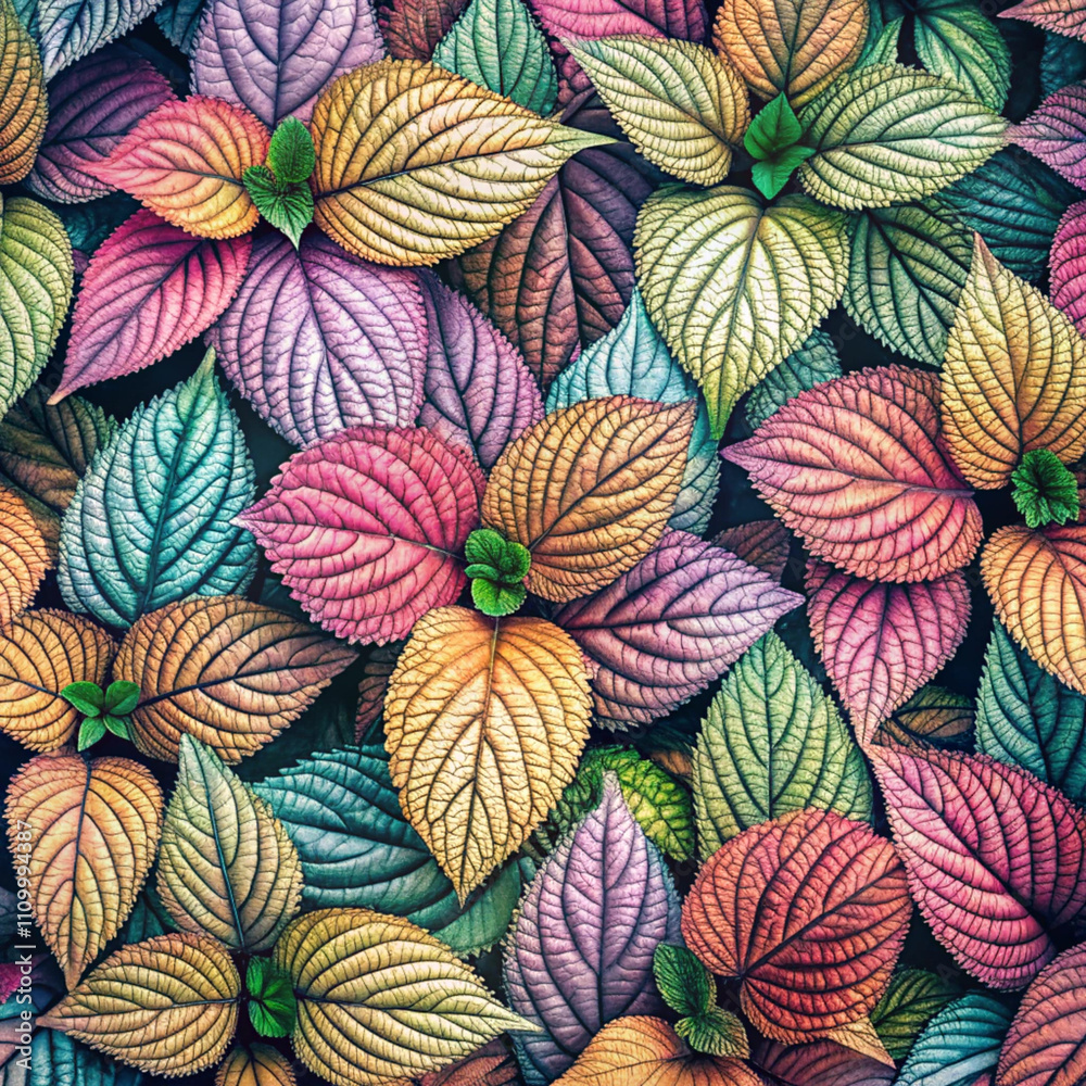 Fototapeta premium Foliage texture background beautiful colors