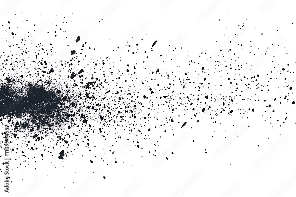 Chaotic black ink splashes with natural flow and artistic appeal Chaotic black ink splashes with natural flow and artistic appeal