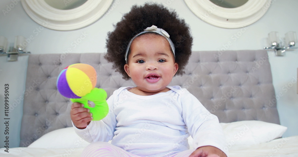 Cute baby playing on bed in high quality Cute baby playing on bed in high quality