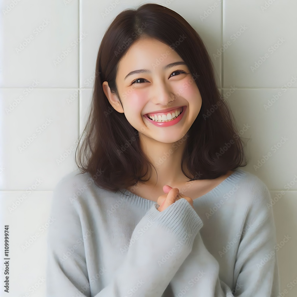 portrait of a person showing thumbs up generative ai