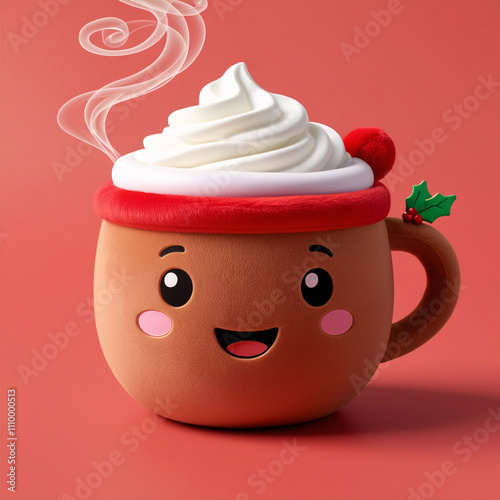 hot cocoa mug 3d illustration