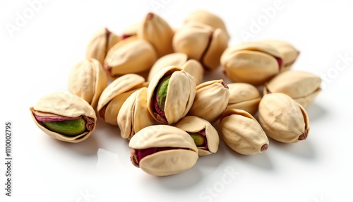 Opened shelled almonds with green kernels