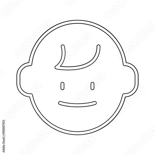 Baby icon in line style