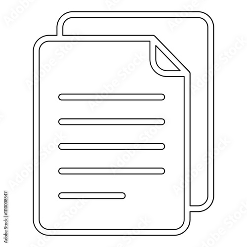 Copy file, paper, file, document icon in line style