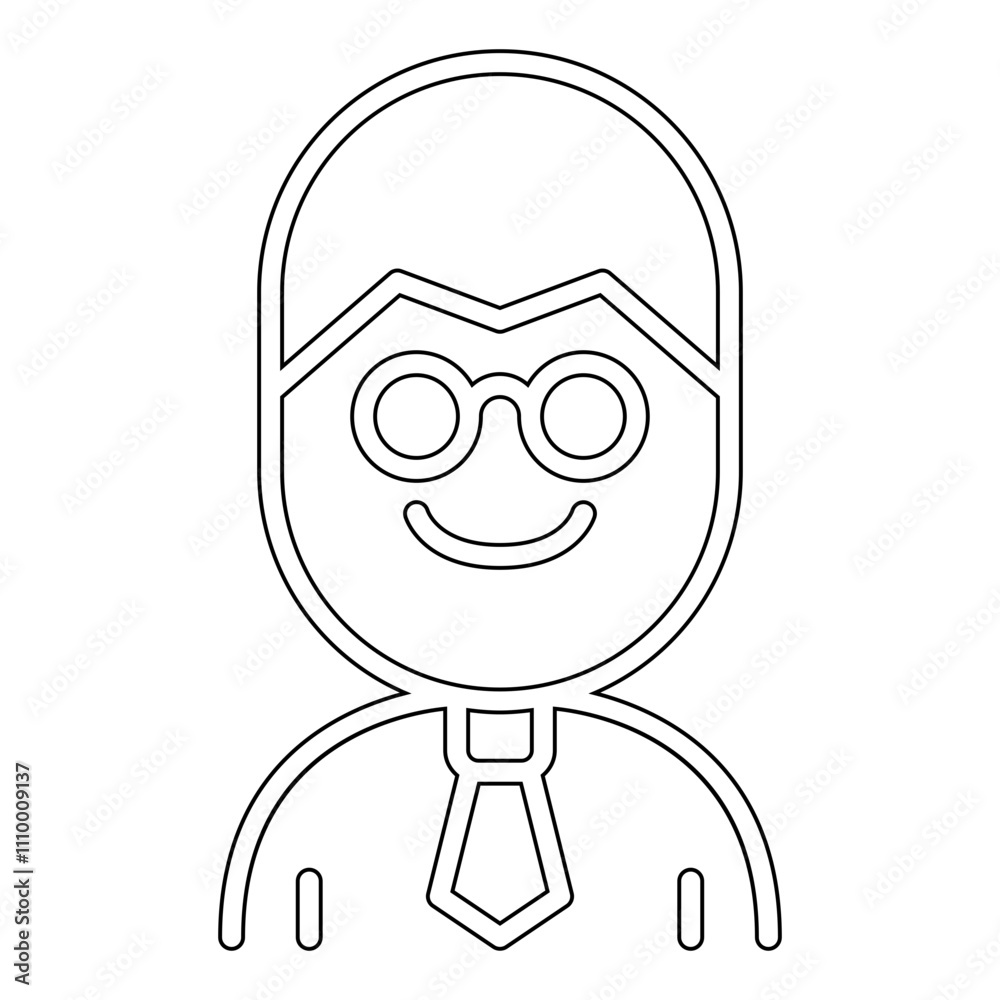Teacher icon in line style Teacher icon in line style