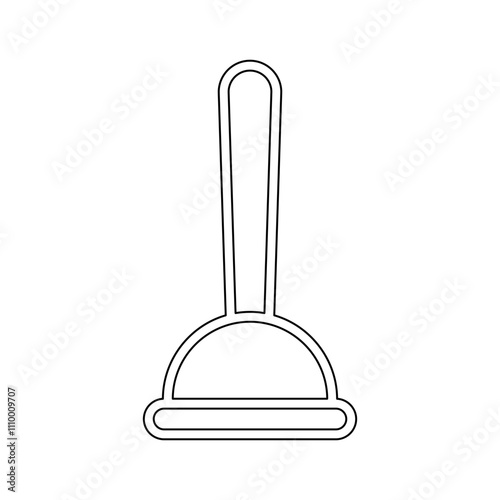 Toilet suction cup icon in line style