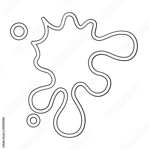 Blot, splash, dirty icon in line style