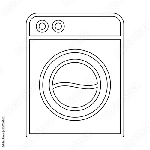 Washing machine icon in line style