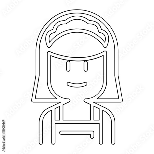 Housekeeper icon in line style