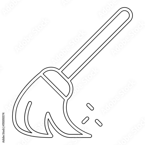 Broom icon in line style