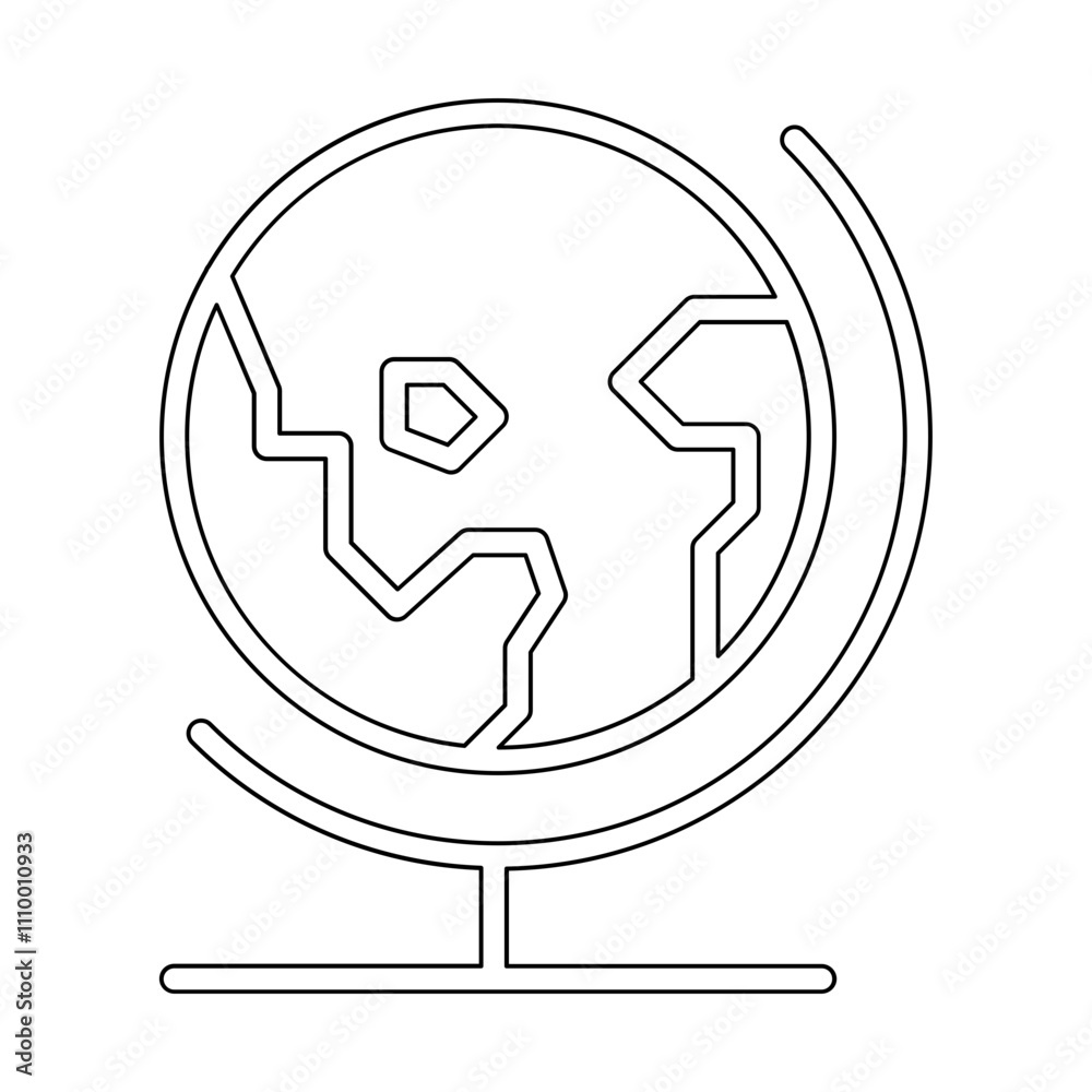 Geography icon in line style Geography icon in line style