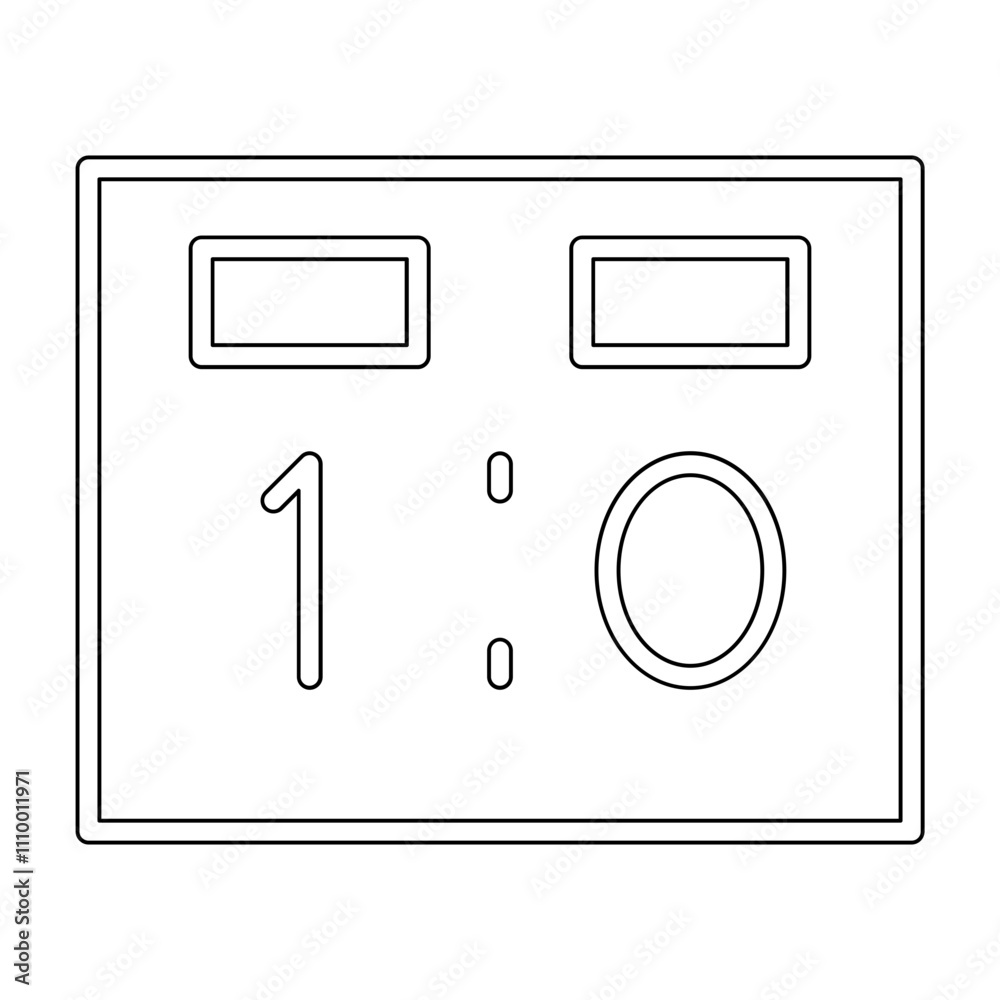 Scoreboard icon in line style Scoreboard icon in line style